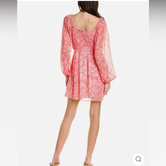 NWT BCBGeneration Heart A Line Smocked square neck Dress M - Picture 2 of 7